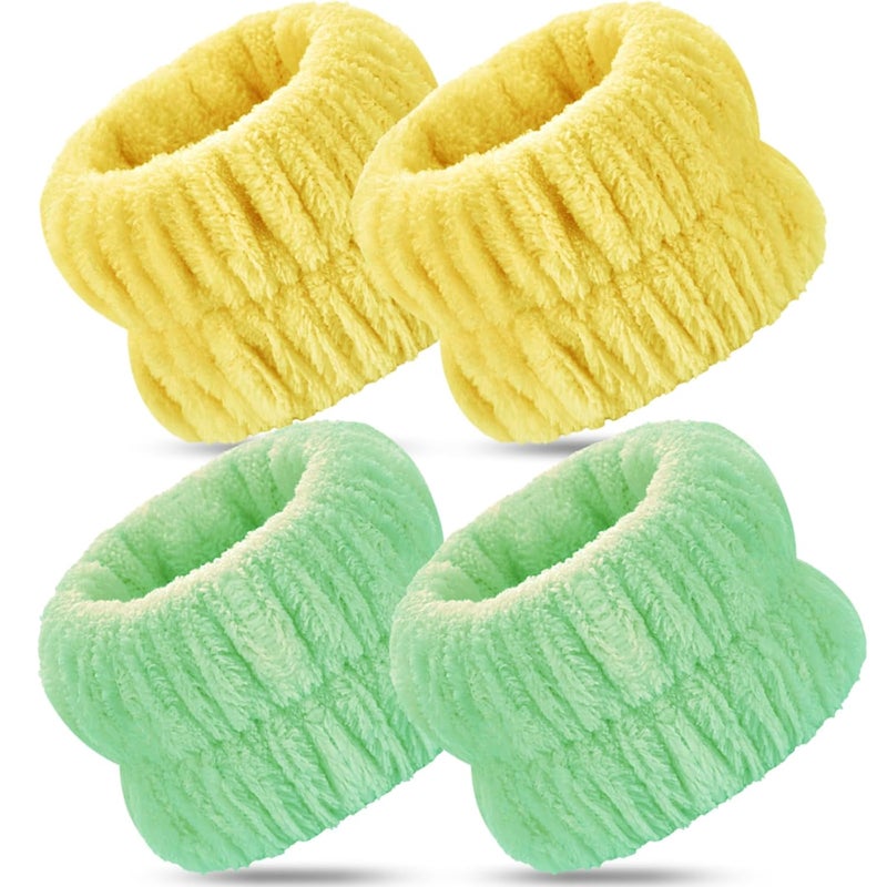 Darfukei Wrist Bands for Washing Face, 4pcs Spa Face Washing Wristbands, Microfiber Arm Wrist Towels, Absorbent Wash Wristbands for Woman Men, Prevent Water from Spilling Down Your Arms - Image 1